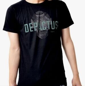Depactus Mens Skull Diving Helmet Black Short Sleeve Shirt‎ Size Large